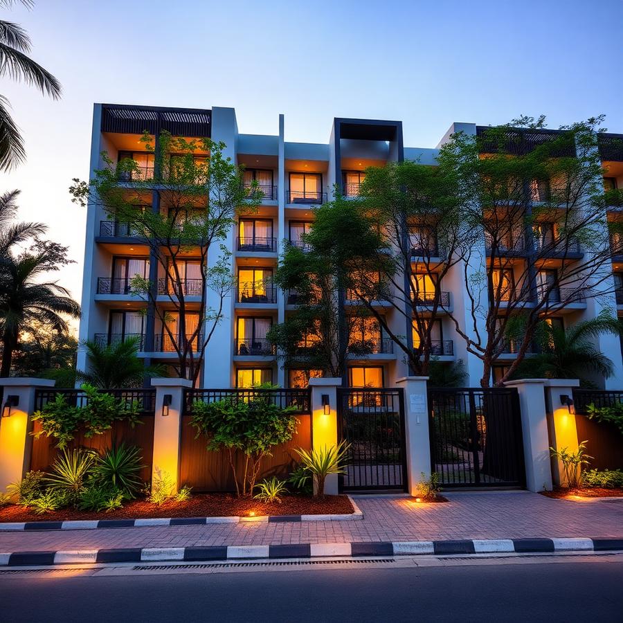 Gated residential complex exterior in Kolkata